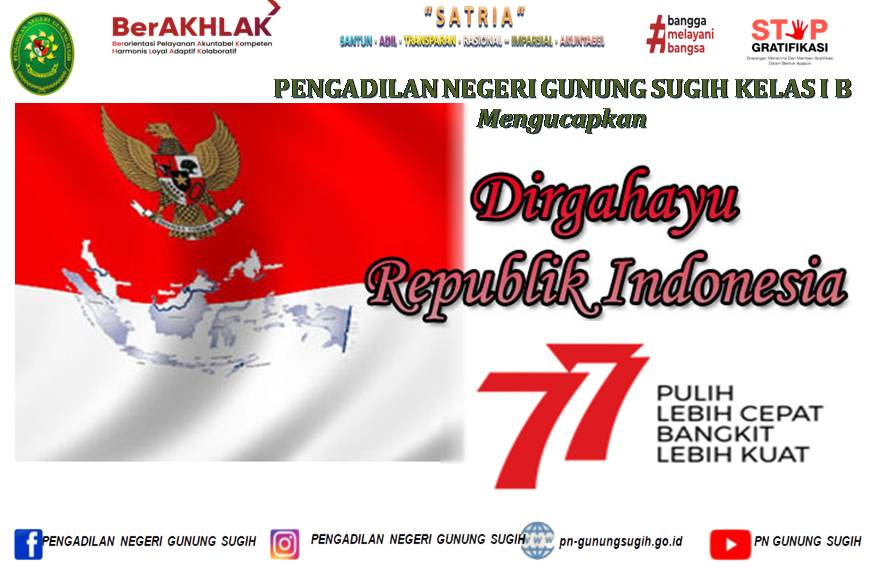 DIRGAHAYU REPUBLIK INDONESIA KE 77 Tahun 2022